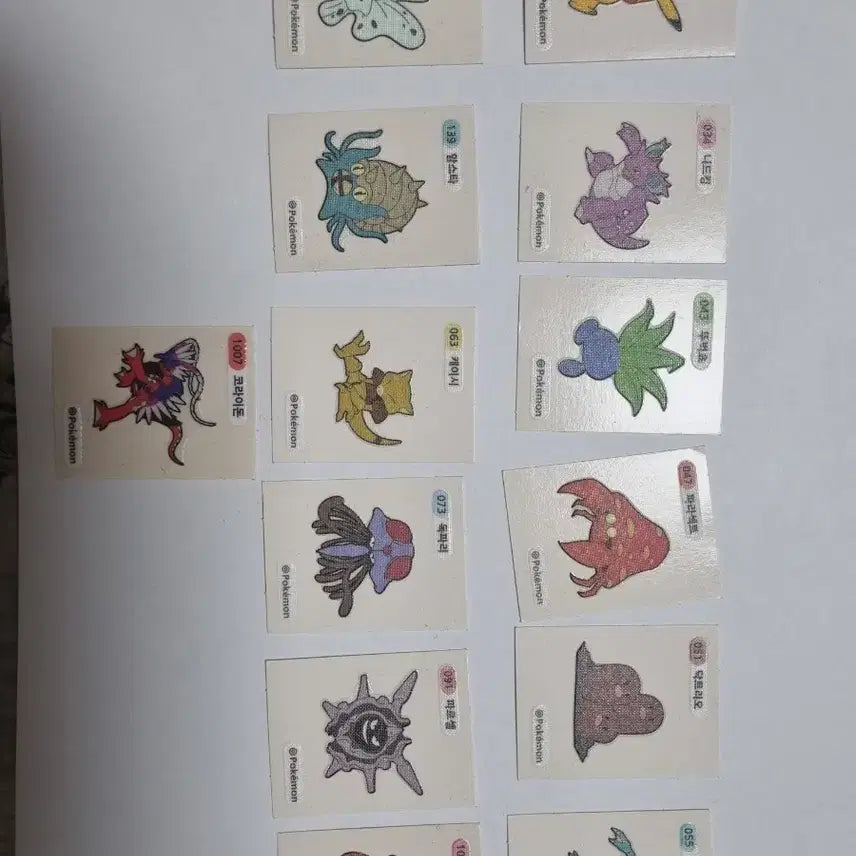 [BUNJANG] Pokemon Stickers (Tijubosil) Bundle - 13 Pieces / 포켓몬 띠부실
