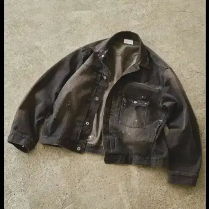 [BUNJANG] Hanabi Camphor Wood 1st Generation Washed Trucker Jacket (M) / camphor wood 1세대 워싱 트러커 자켓 m사이즈 하나비 캠퍼우드