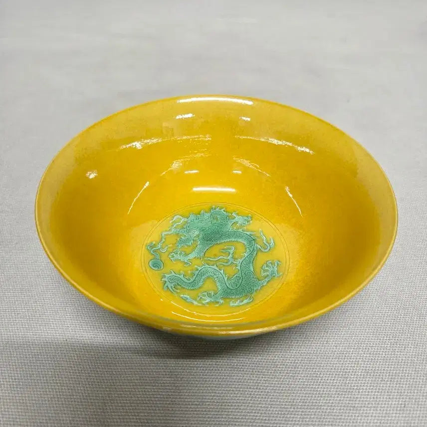 [BUNJANG] Chinese Yellow Glaze Porcelain Bowl / 중국도자기 황지 완