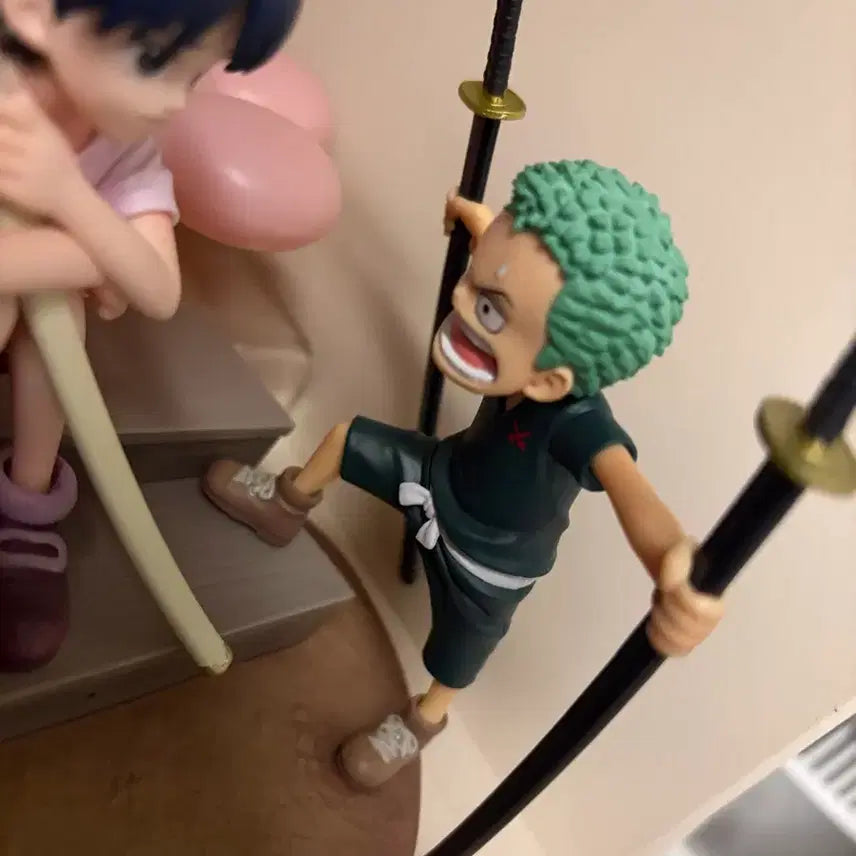 [BUNJANG] One Piece Zoro &amp; Kuina Figure Set / 쿠이나 조로 피규어+조로 피규어,쿠이나 피규어