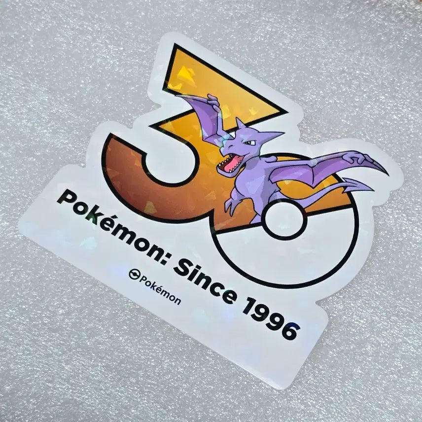 [BUNJANG] Pokemon 30th Anniversary Logo Sticker - Aerodactyl / 포켓몬 30주년 로고 스티커 프테라