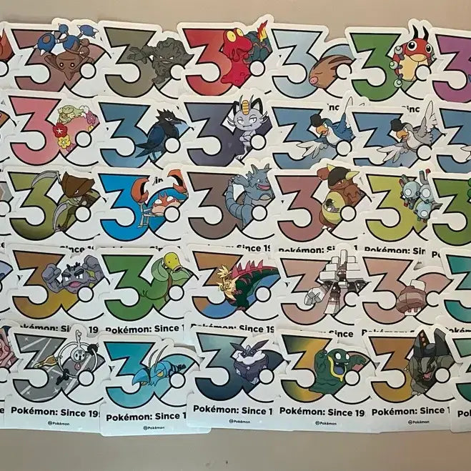 [BUNJANG] Pokemon 30th Anniversary Olive Young Pop-Up Sticker Jupthunder, Woopa, Ninetales / 교환) 포켓몬 30주년 올리브영 팝업 스티커 쥬피썬더 우파 나인테일