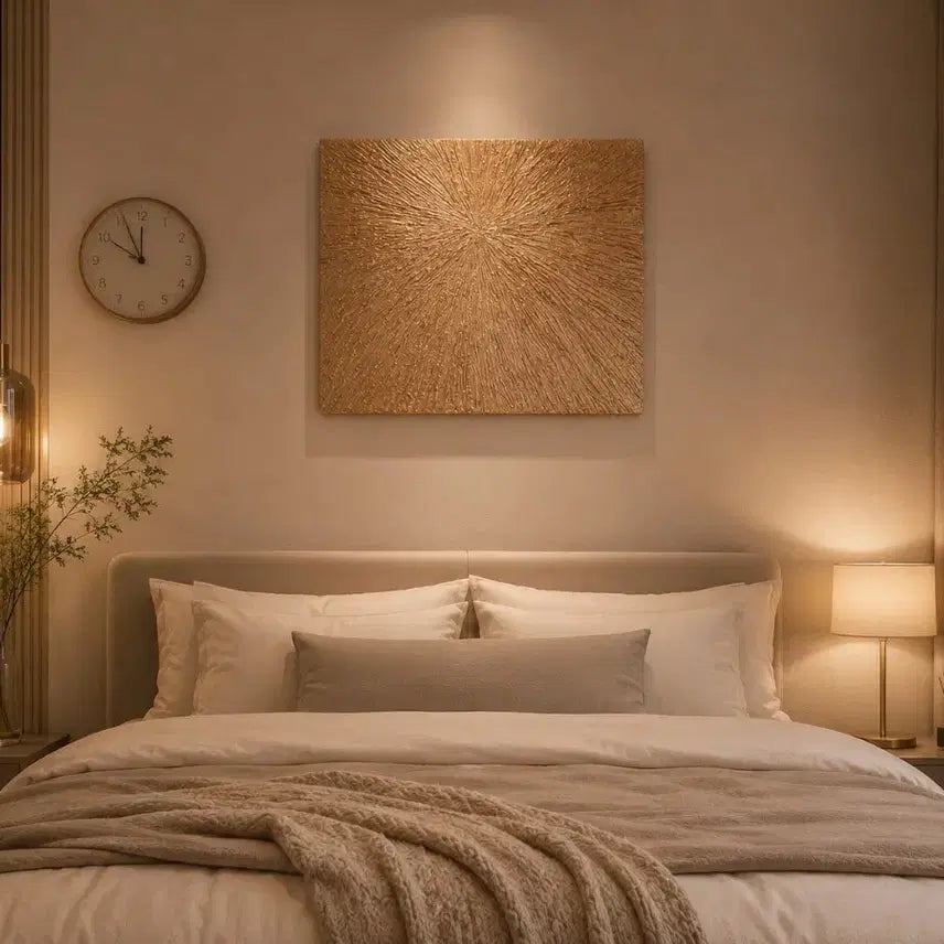 [BUNJANG] Handmade Gold Texture Artwork / 수작업 골드 텍스처 아트월