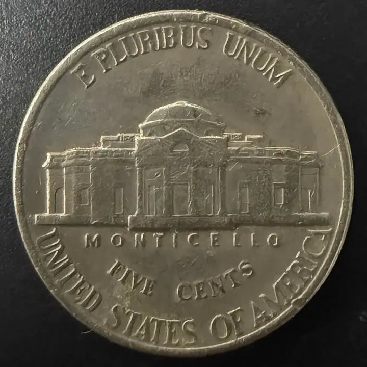 [BUNJANG] 1987 United States Jefferson Nickel Coin / 1987년 미국 제퍼슨 5센트 동전 w1550