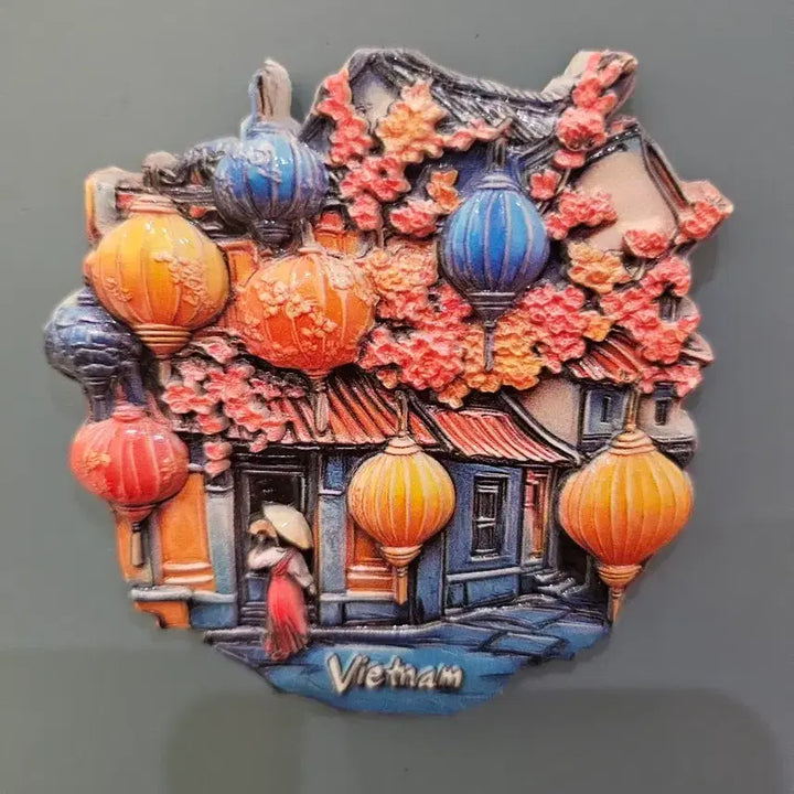 [BUNJANG] Vietnamese Traditional Lantern Decorative Refrigerator Magnet / 베트남 전통 등 장식 냉장고 자석  냉장고마그넷 냉장고자석