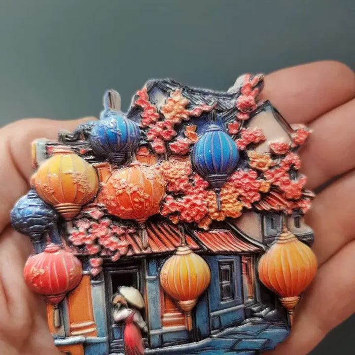 [BUNJANG] Vietnamese Traditional Lantern Decorative Refrigerator Magnet / 베트남 전통 등 장식 냉장고 자석  냉장고마그넷 냉장고자석