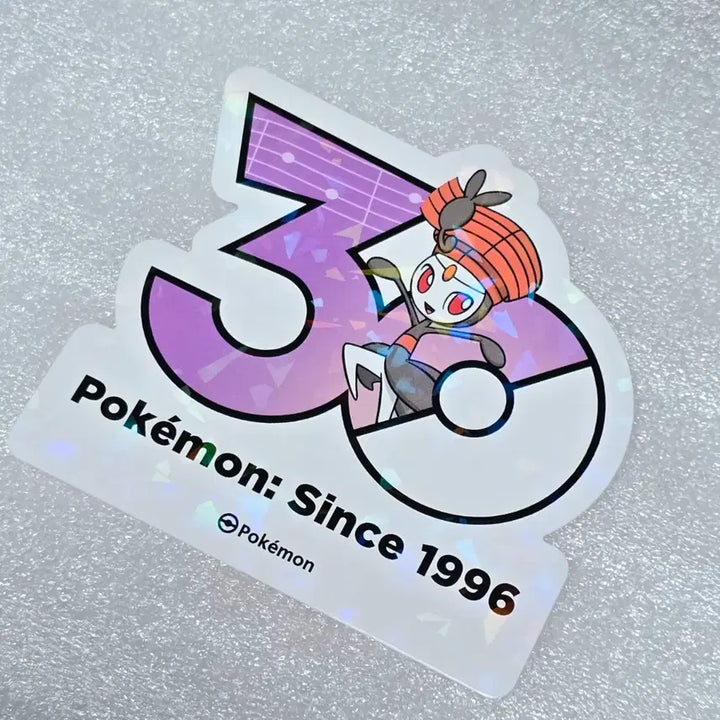 [BUNJANG] Pokemon 30th Anniversary Logo Meloetta Sticker / 포켓몬 30주년 로고 스티커 개별판매 줄뮤마 곤율랭 메로엣타 루주라