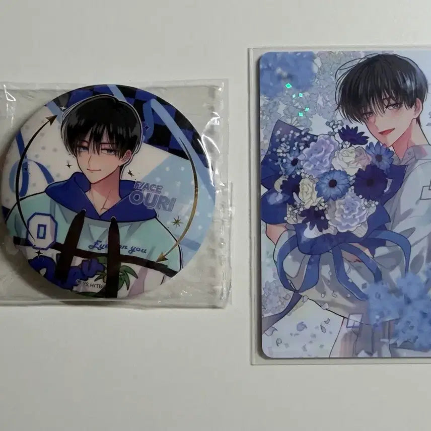 [BUNJANG] Sakaguchi Ouri Type B Can Badge &amp; Photocard Set / 타몬군지금어느쪽 사카구치 오우리 b타입 캔뱃지 오우리 포토카드 세트 일괄