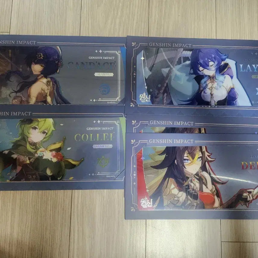 [BUNJANG] Genshin Cafe PVC Ticket - Candace, Collei, Layla, Dehya / 원신카페 특전 캔디스,콜레이,레이라,데히야 pvc 티켓