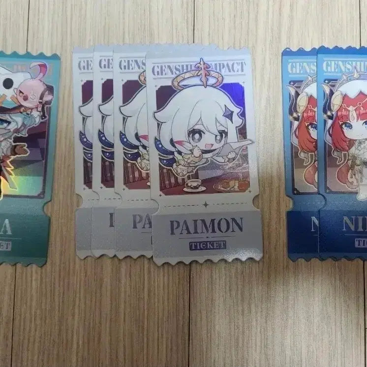 [BUNJANG] Genshin Impact PC Lounge Special Edition 5th Anniversary Mini Ticket - Paimon, Nilou, Eula / 원신 pc라운지 특전 5주년 특별라디오 페이몬,닐루,이파 미니티켓