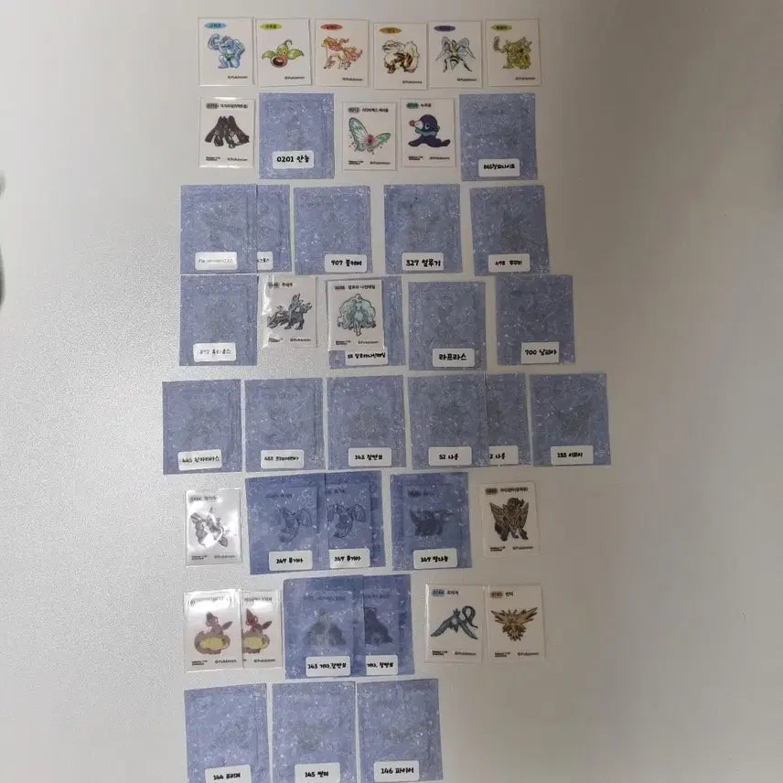[BUNJANG] Pokemon 30th Anniversary Artwork &amp; Season 5 Stickers / 포켓몬 30 아트웍 ,  시즌5 띠부씰