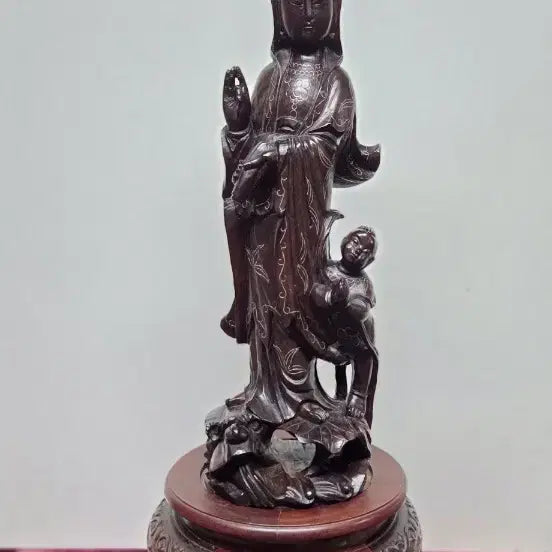 [BUNJANG] Wooden Statue of Avalokitesvara and Sudhana / *목조 관세음보살 선재동자 입상