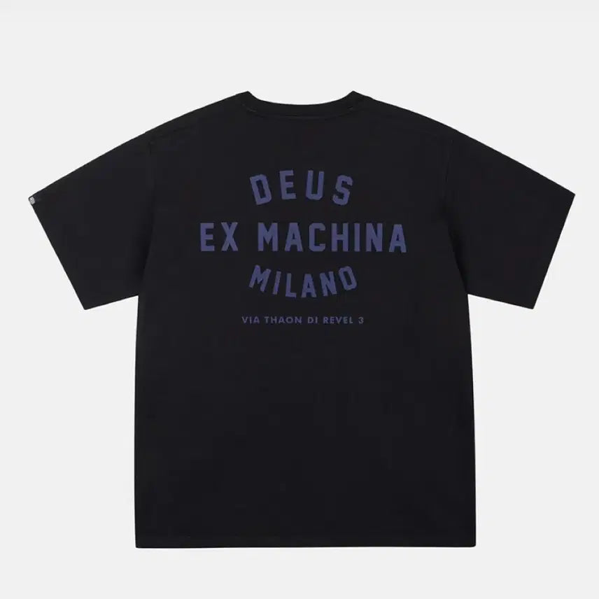 [BUNJANG] Deus Ex Machina Milano College Address T-Shirt Black Medium / [M] 데우스 엑스 마키나 밀라노 컬리지 어드레스 티셔츠 새상품