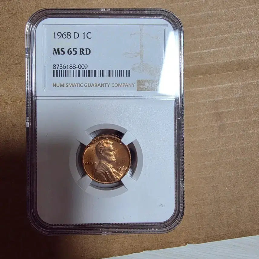 [BUNJANG] 1968-D Lincoln Penny MS 65 RD / 1968-D. 링컨페니