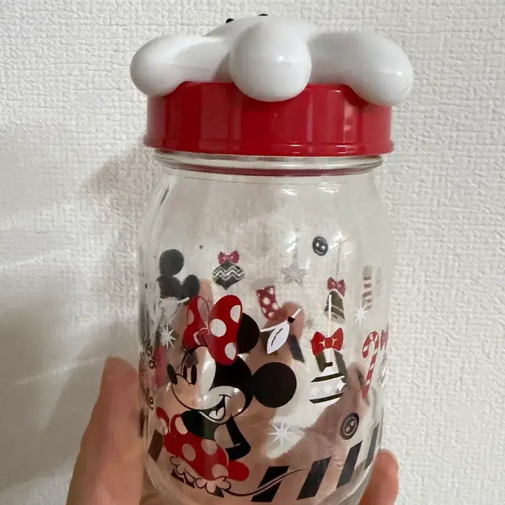 [BUNJANG] Disney Mickey Mouse Glass Jar / 디즈니 미키마우스 유리병