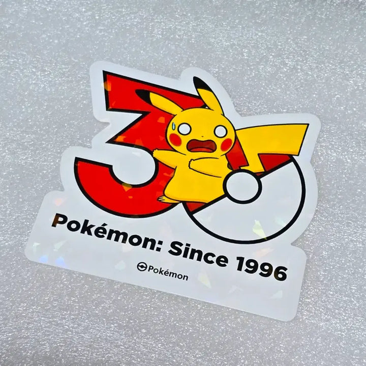 [BUNJANG] Pokemon 30th Anniversary Logo Sticker Nolan Pikachu / 포켓몬 30주년 로고 스티커 놀란 피카츄