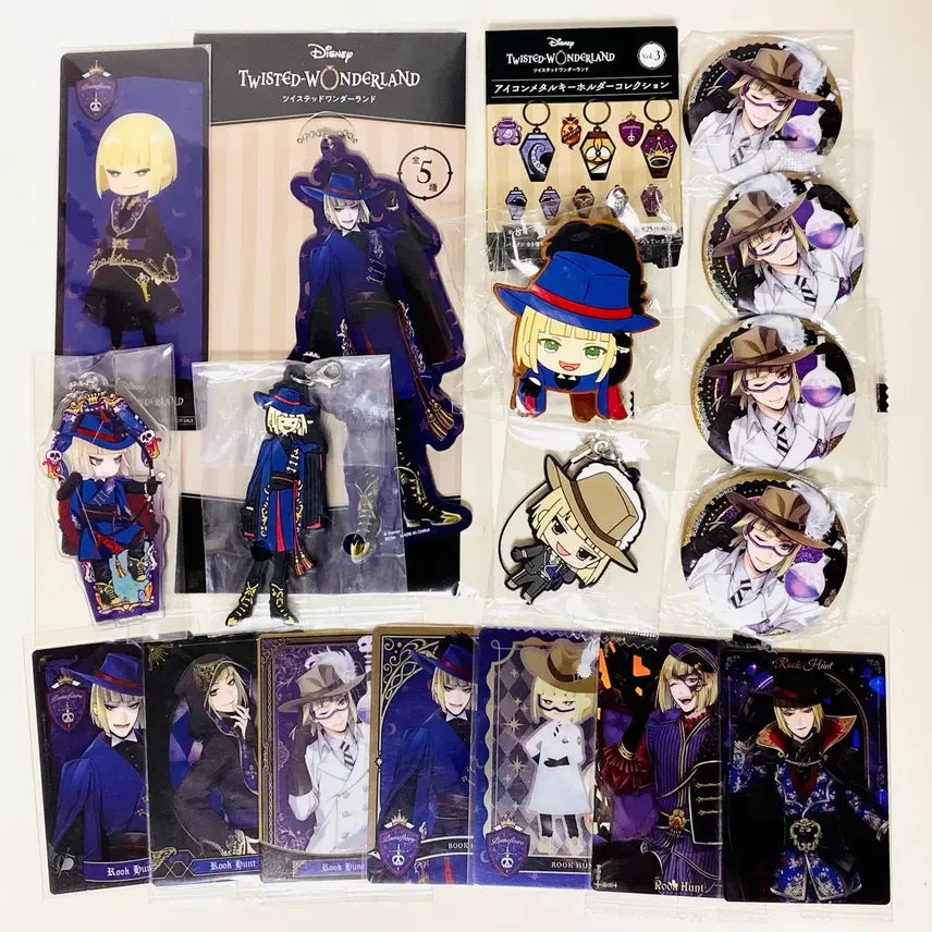 [BUNJANG] Twisted Wonderland Luke Rubber Clip, Can Badge, Metal Card Bundle / 디즈니 트위스테 루크 아크릴키링 놋카리러버클립 캔뱃지 메탈카드 이치방쿠지