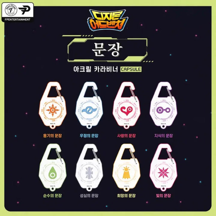 [BUNJANG] Digimon Adventure Carabiner / 디지몬 어드벤처 문장 카라비너