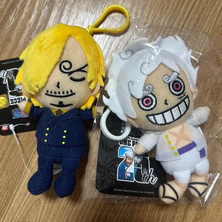 [BUNJANG] One Piece Luffy &amp; Sanji Nika Plush Doll Bundle Set / 일괄) 원피스 니카 루피 상디 누이 인형 일괄