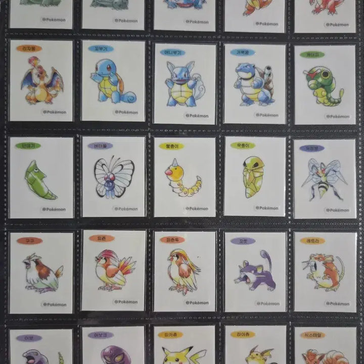 [BUNJANG] Pokemon Stickers Artwork Set (99 Types, Mewtwo excluded) / 포켓몬 띠부씰 아트워크 99종일괄 (뮤츠없음)