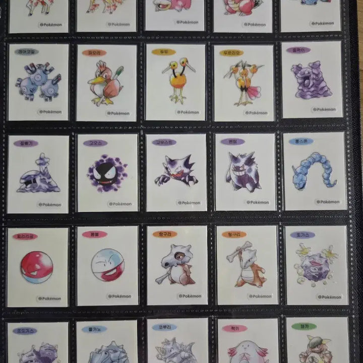 [BUNJANG] Pokemon Stickers Artwork Set (99 Types, Mewtwo excluded) / 포켓몬 띠부씰 아트워크 99종일괄 (뮤츠없음)