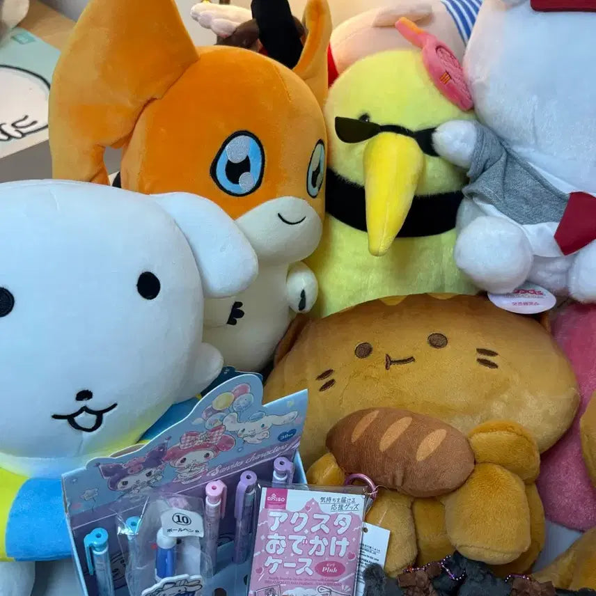 [BUNJANG] Mixed Character Plush Toy Bundle Set / 택포/인형 세트일괄판매 가나디 디지몬 쿠로미등