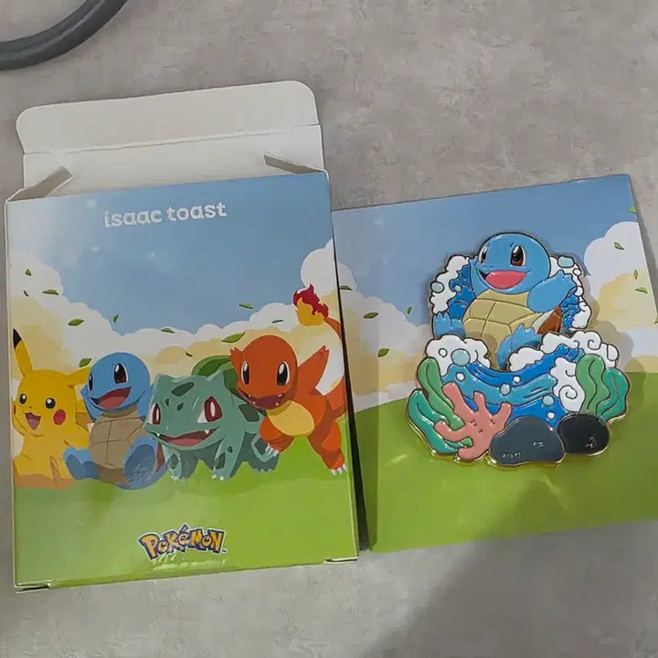 [BUNJANG] LeeSak Toast Pokemon Squirtle Badge / 이삭토스트 포켓몬스터 뱃지 꼬부기