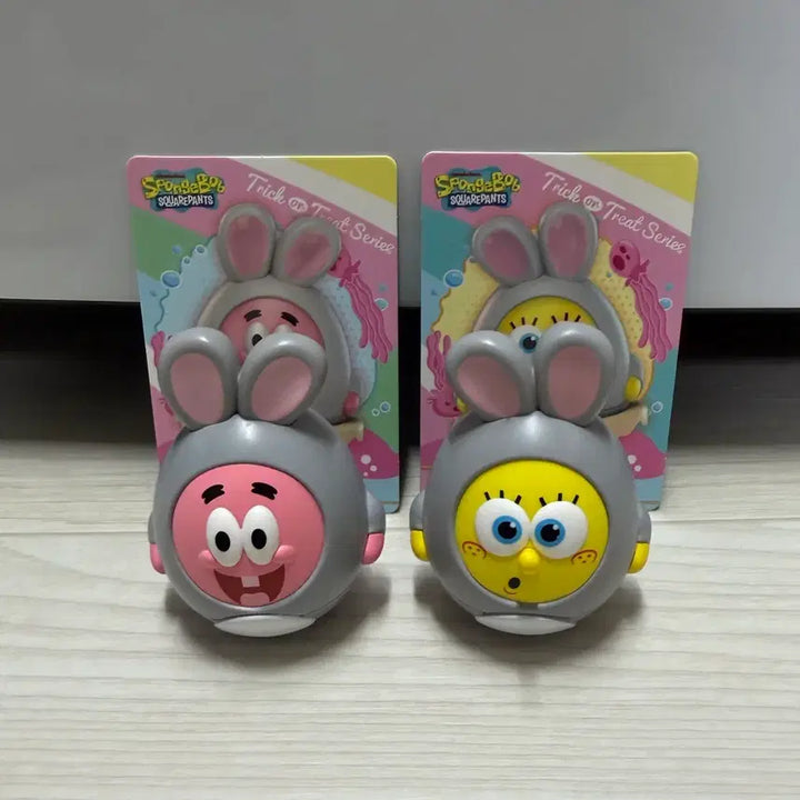 [BUNJANG] SpongeBob Trick or Treat Egg Toy Set (Rabbit) - 2 pcs (Unsealed) / 스폰지밥 트릭오어트릿 에그 오뚜기 - 토끼2개 세트(개봉)