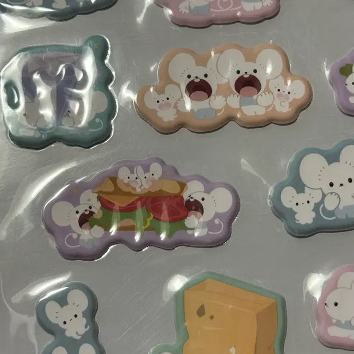 [BUNJANG] Wakka de Ikka Dorijji Familliji Embossed Sticker and Masking Tape Bundle Set / wakka de ikka 두리쥐 파밀리쥐 볼록스티커 마스킹테이프 일괄