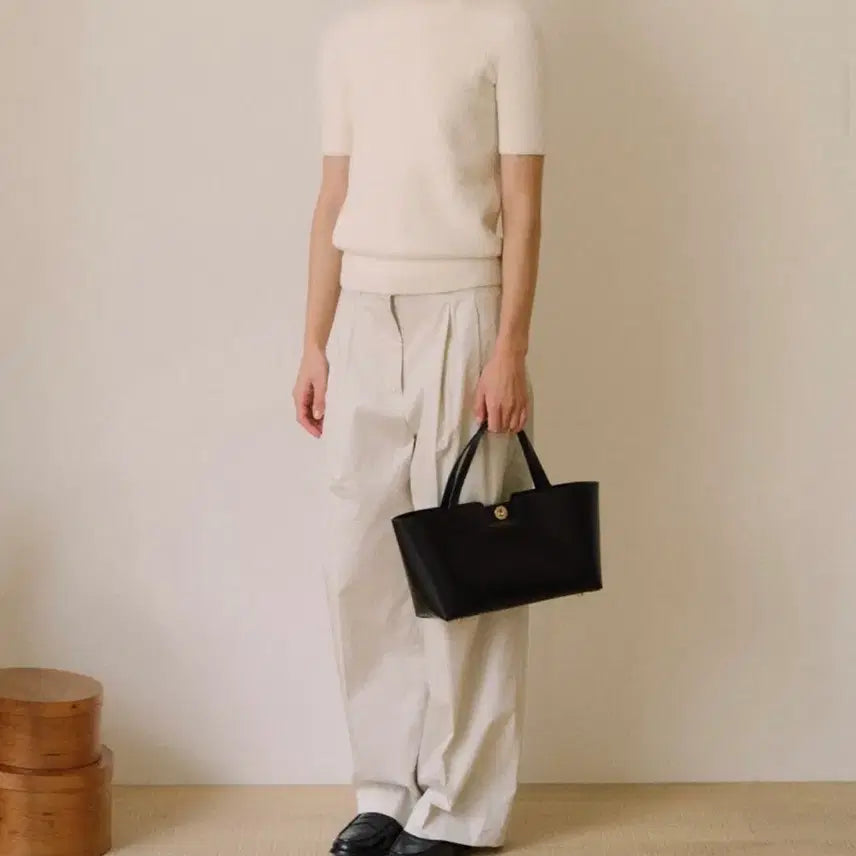 [BUNJANG] Monde Monde Time Tote Bag Black / 몽드몽드 타임 토트백 블랙