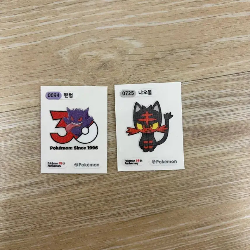 [BUNJANG] Pokemon 30th Anniversary Stickers - Phantom, Nyabby, Caterpie / 포켓몬 30주년 띠부씰 팬텀, 냐오불, 딱충이