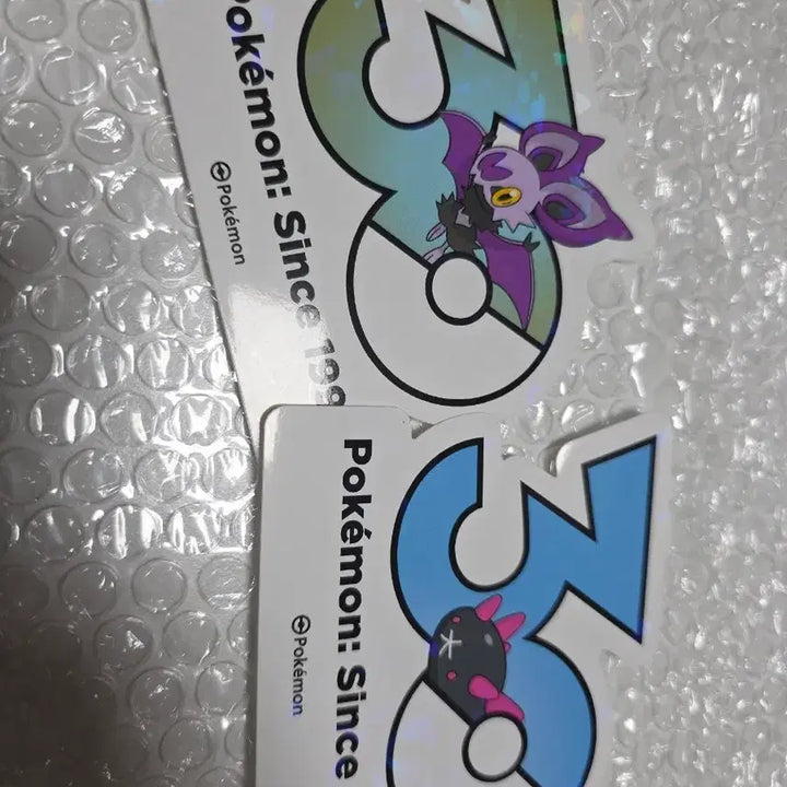 [BUNJANG] Pokemon 30th Anniversary Logo Sticker &amp; Murkrow Sticker / 음뱃 해무기 스티커 포켓몬 30주년 로고 스티커 한국 팝업