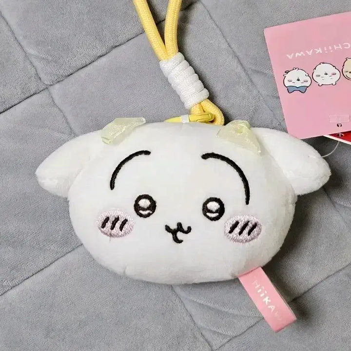 [BUNJANG] Chiikawa Usagi Ribbon Face Plush Keychain / (새상품) 치이카와 먼작귀 리본 우사기 페이스 얼굴 인형 키링