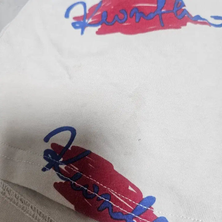 [BUNJANG] Kids Short Sleeve Set White FunFun Print Size 110 / 키즈 반팔 세트 화이트 펀펀 프린트 110