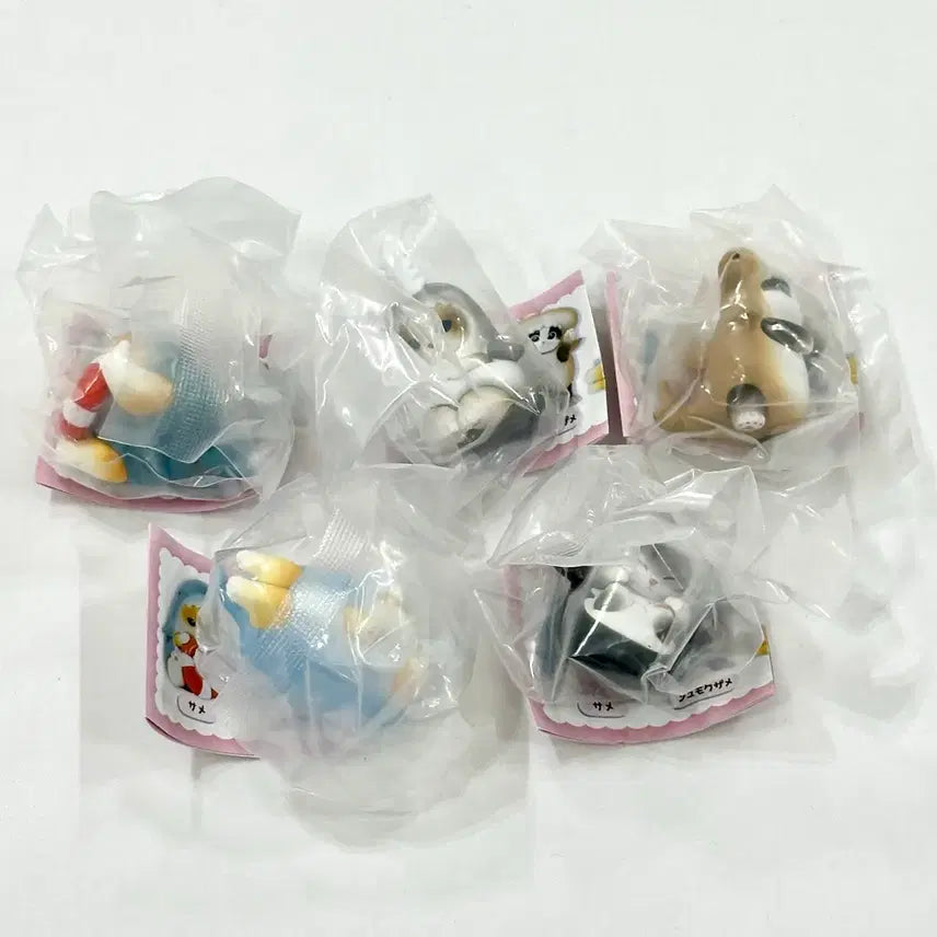 [BUNJANG] Mofu Sand Shark Cat Mascot Figure Set 2 (5 Types Full Set Bundle) / 모후샌드 가챠 상어냥 마스코트 피규어 2탄 5종 풀세트 일괄