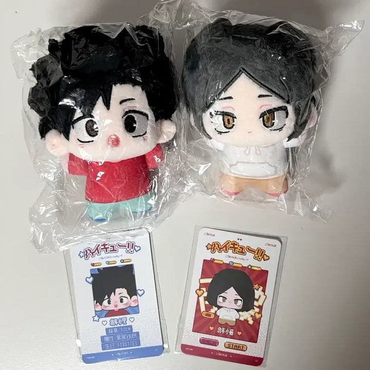 [BUNJANG] Haikyuu!! Chibi Kuroo &amp; Kenma 10cm Plush Doll Set (KuroKen) / 하이큐 치비 쿠로오 켄마 쿠로켄 비공식 10깅 10cm 솜인형 세트