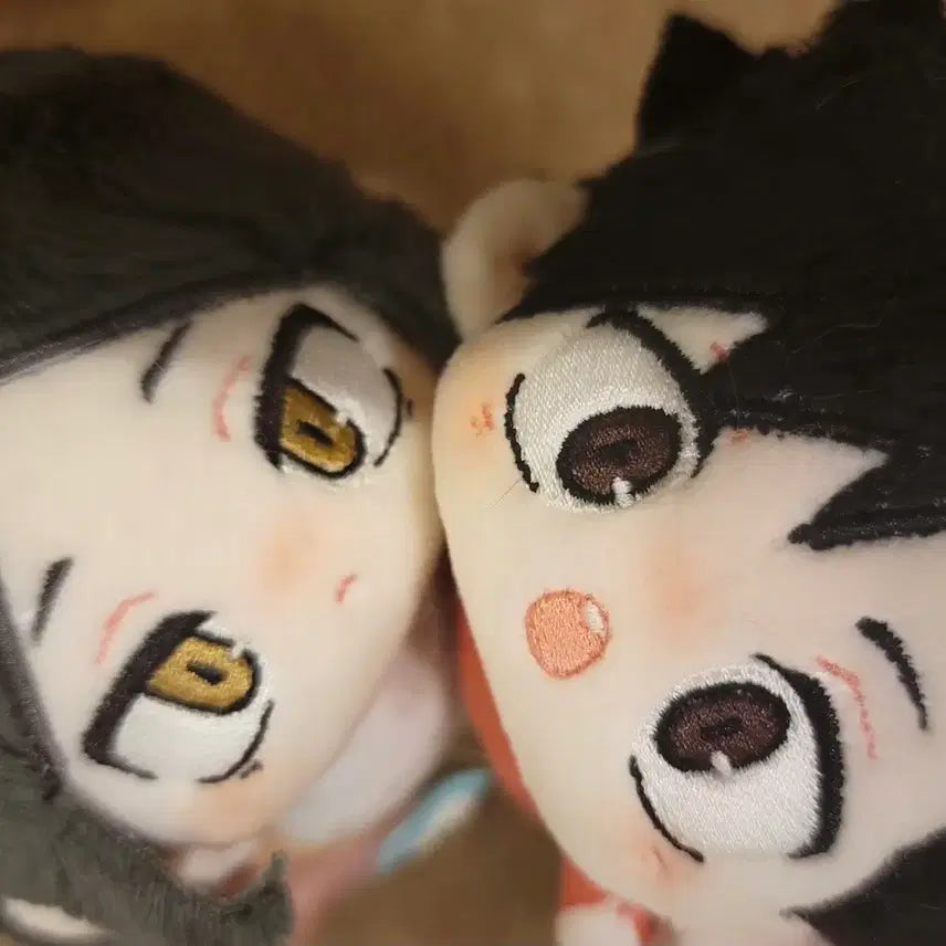 [BUNJANG] Haikyuu!! Chibi Kuroo &amp; Kenma 10cm Plush Doll Set (KuroKen) / 하이큐 치비 쿠로오 켄마 쿠로켄 비공식 10깅 10cm 솜인형 세트