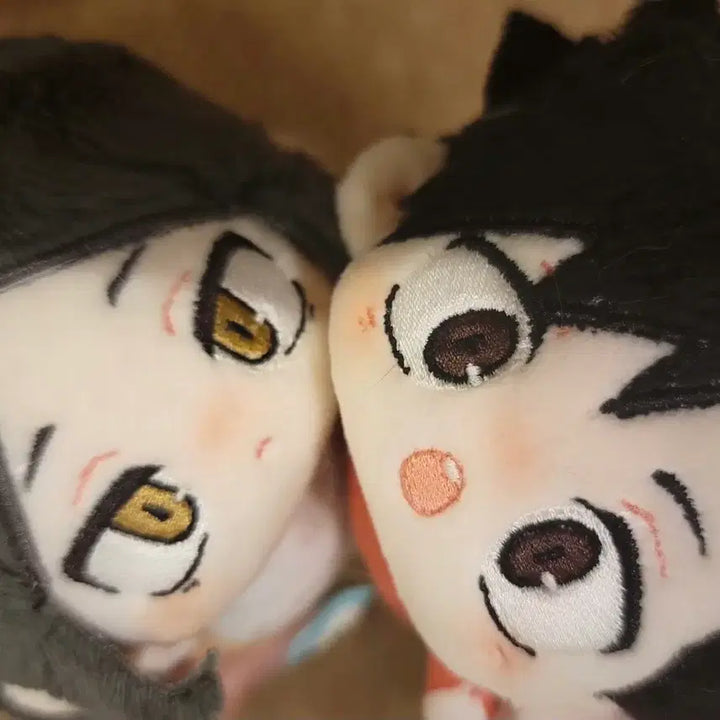 [BUNJANG] Haikyuu!! Chibi Kuroo &amp; Kenma 10cm Plush Doll Set (KuroKen) / 하이큐 치비 쿠로오 켄마 쿠로켄 비공식 10깅 10cm 솜인형 세트
