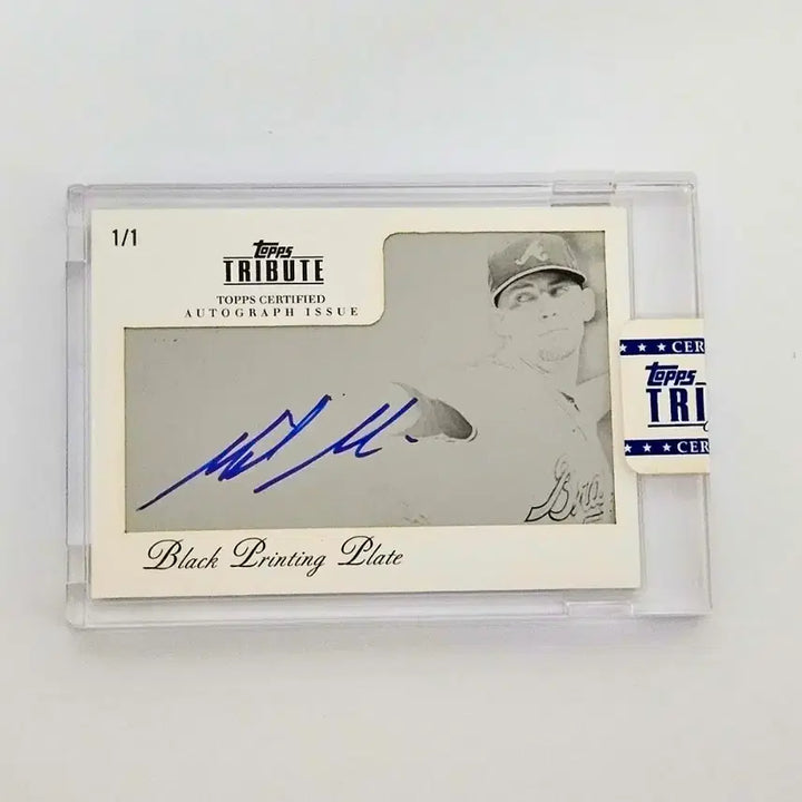[BUNJANG] Mike Minor 1/1 Autographed Printing Plate Card / MLB 마이크 마이너 1/1 친필 싸인카드(오토)