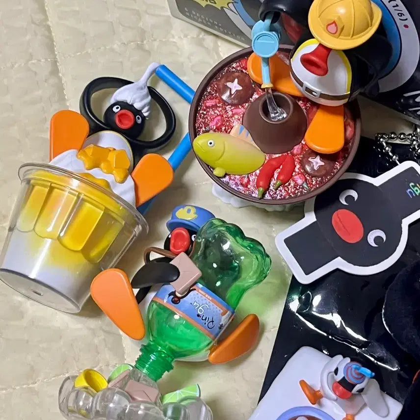 [BUNJANG] Pingu 5 Types Figure Bundle Set / 핑구 피규어 5종 일괄
