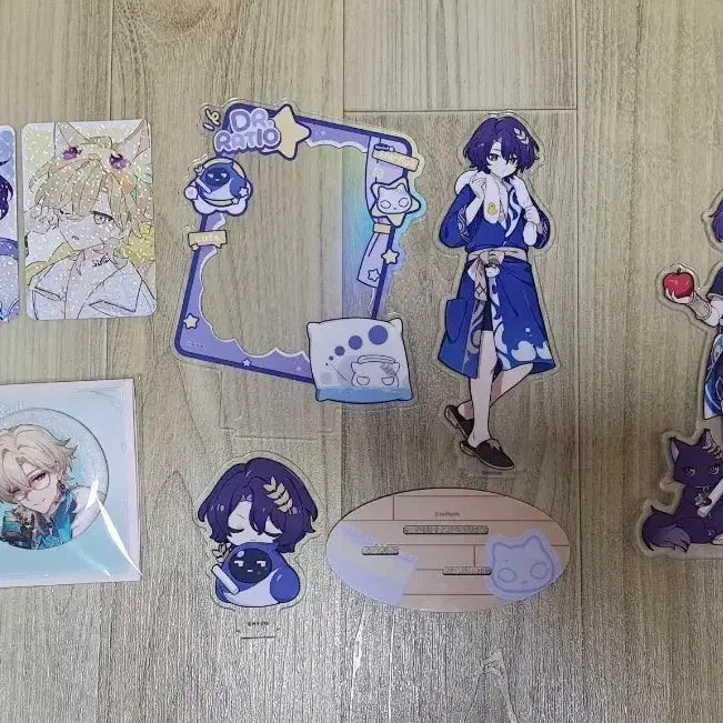 [BUNJANG] Aventurine &amp; Ratio Acrylic Standee &amp; Badge Set / 붕괴 스타레일 어벤츄린, 레이시오 아크릴스탠드 캔뱃지 판매