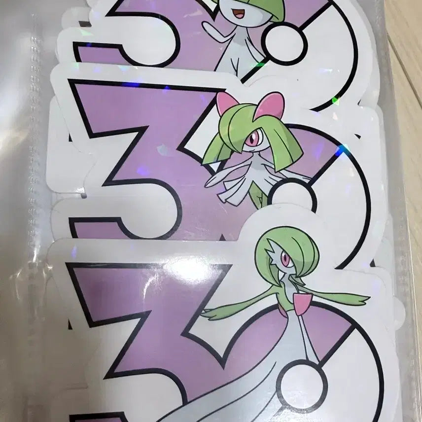 [BUNJANG] Pokemon 30th Anniversary Gardevoir Evolution Line Sticker Set / 포켓몬 30주년 로고 스티커 가디안 진화트리 세트