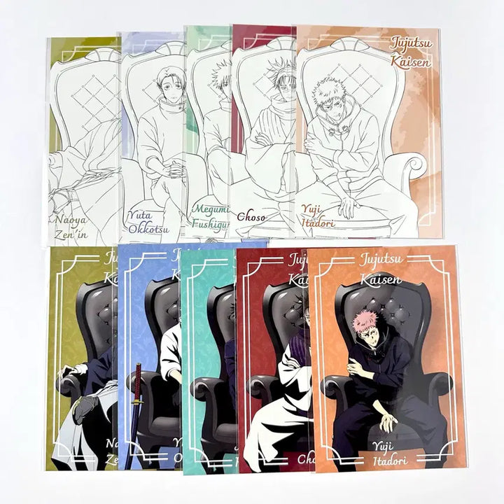 [BUNJANG] Jujutsu Kaisen Loft Plaza Set Black Exclusive Postcards Yuta, Naoya, Choso, Yuji, Megumi / 주술회전 로프트 체어 블랙 특전 엽서 유타 나오야 쵸소우 유지 메구미