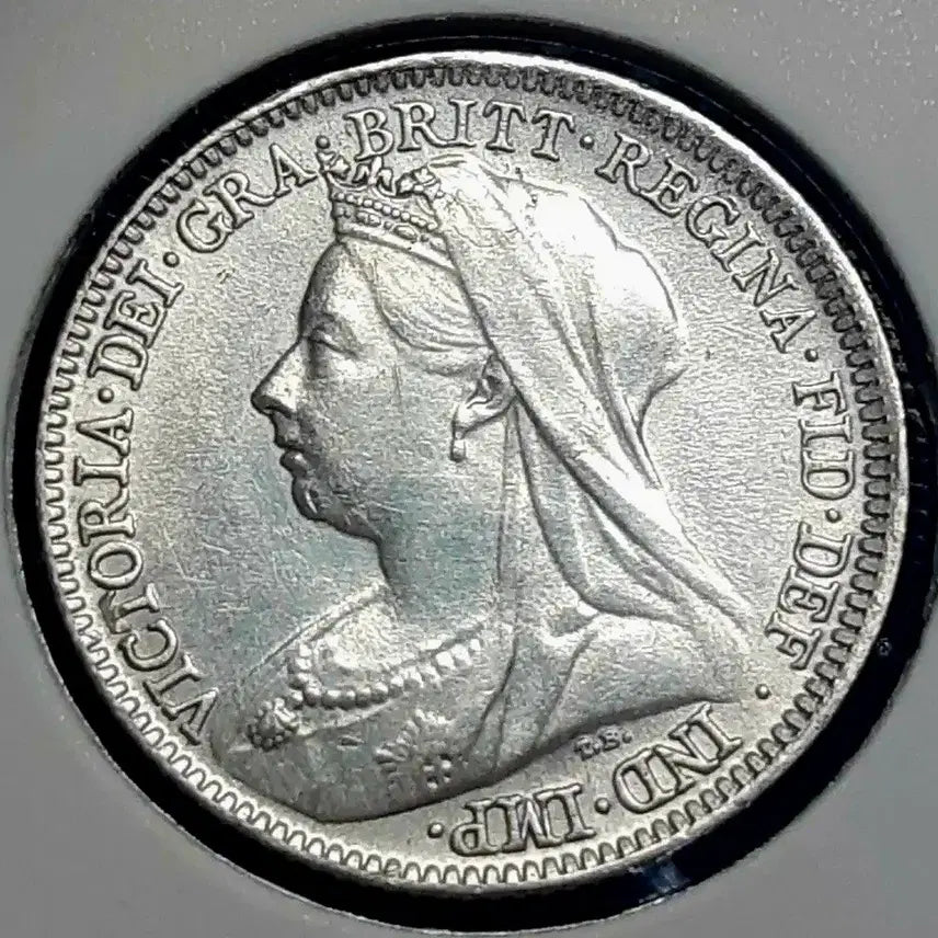 [BUNJANG] British 1900 Queen Victoria 6 Pence Uncirculated Silver Coin / [은화] 영국 미사용 1900년 빅토리아여왕 6펜스.외국주화 주화 화폐