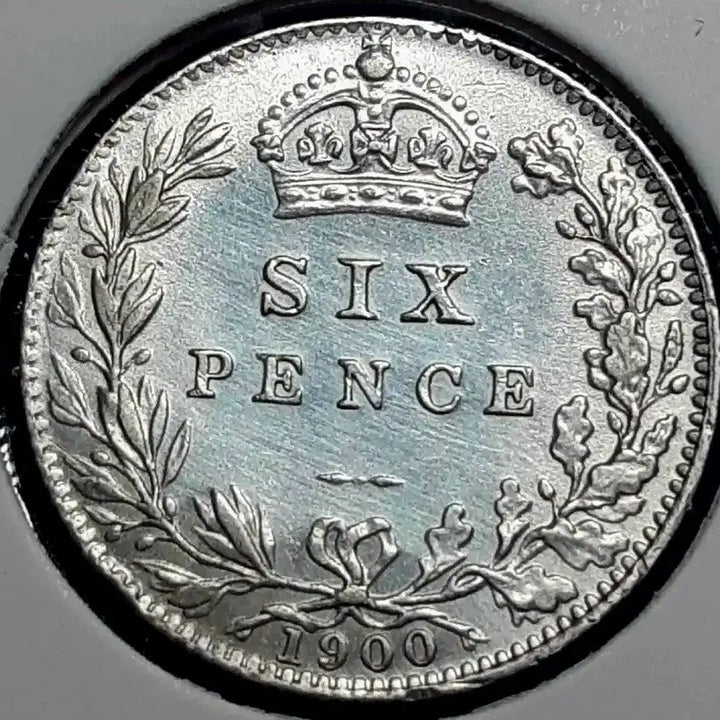 [BUNJANG] British 1900 Queen Victoria 6 Pence Uncirculated Silver Coin / [은화] 영국 미사용 1900년 빅토리아여왕 6펜스.외국주화 주화 화폐