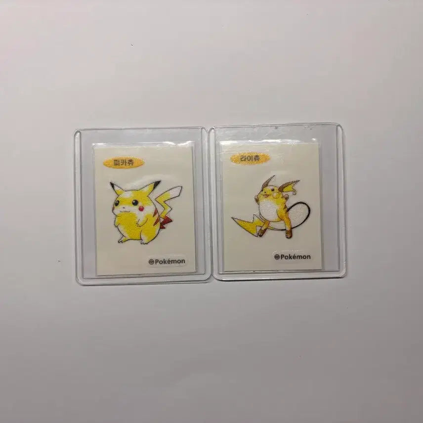 [BUNJANG] Pokemon Artwork "Tteu-seal" Pikachu, Raichu Set / 포켓몬 아트워크 띠부씰 피카츄,라이츄