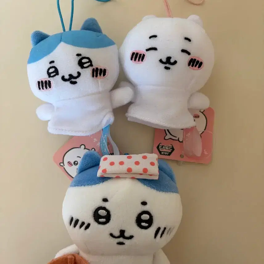 [BUNJANG] Chiikawa Hachiware Onsen Mascot Puppet Bundle Set / [일괄]치이카와 하치와레 퍼펫 온천 마스코트