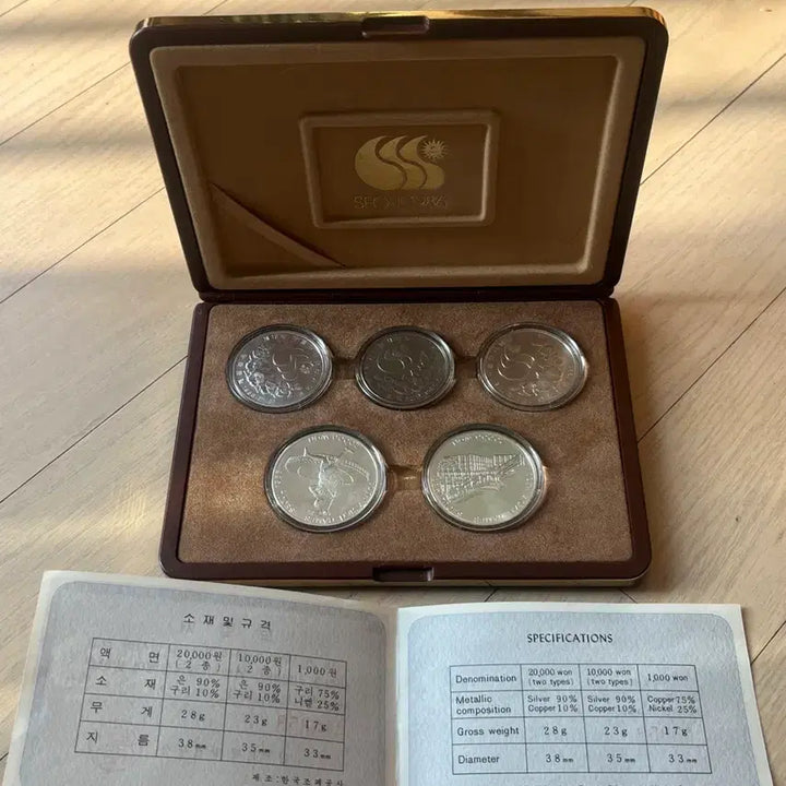 [BUNJANG] 1986 Asian Games &amp; 1988 Seoul Olympics Official Commemorative Coin Full Set / [보증서 풀세트] 86 아시안게임 5종 + 88 서울올림픽 10,000원