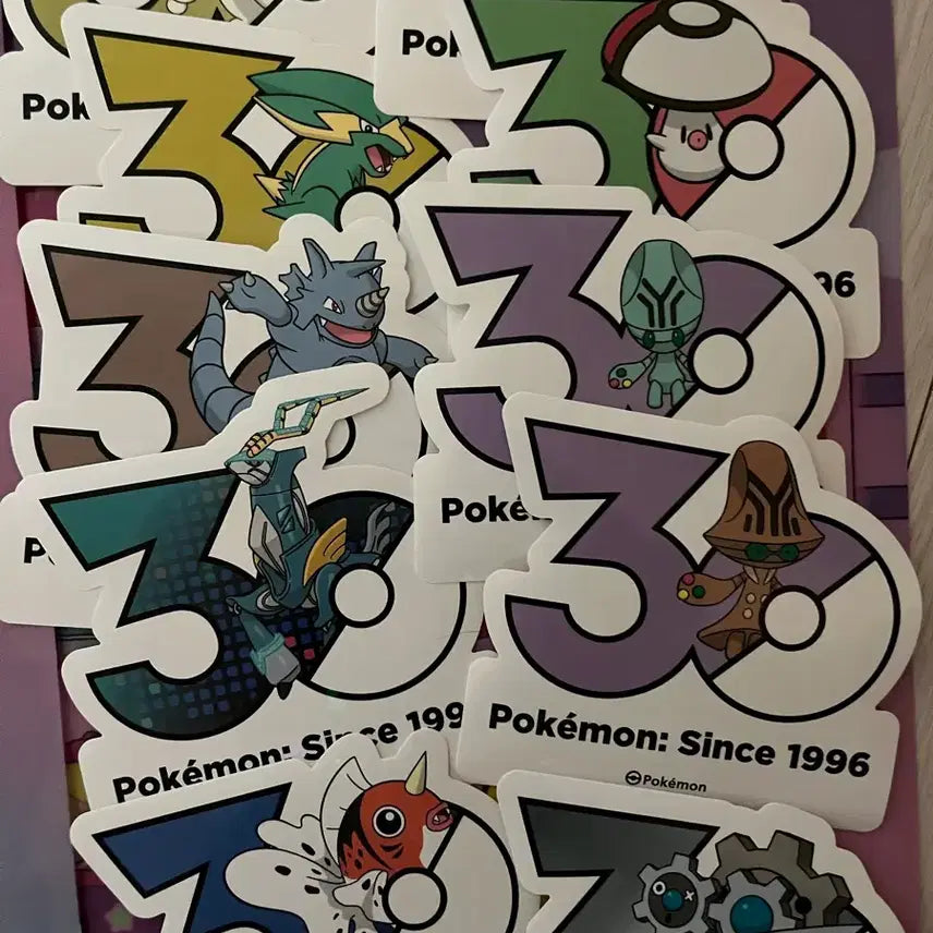 [BUNJANG] Pokemon 30th Anniversary Sticker Bundle (10 pcs) / 포켓몬 30주년 스티커 일괄 10장세트