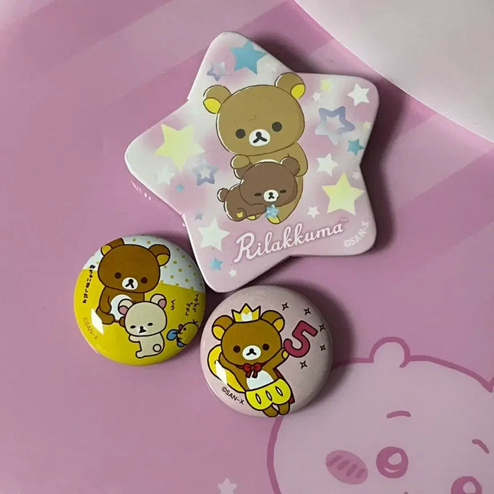 [BUNJANG] Rilakkuma Can Badge Pin Button Set / 리락쿠마 캔뱃지 핀버튼 일괄